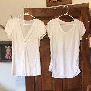 White Maternity Shirts